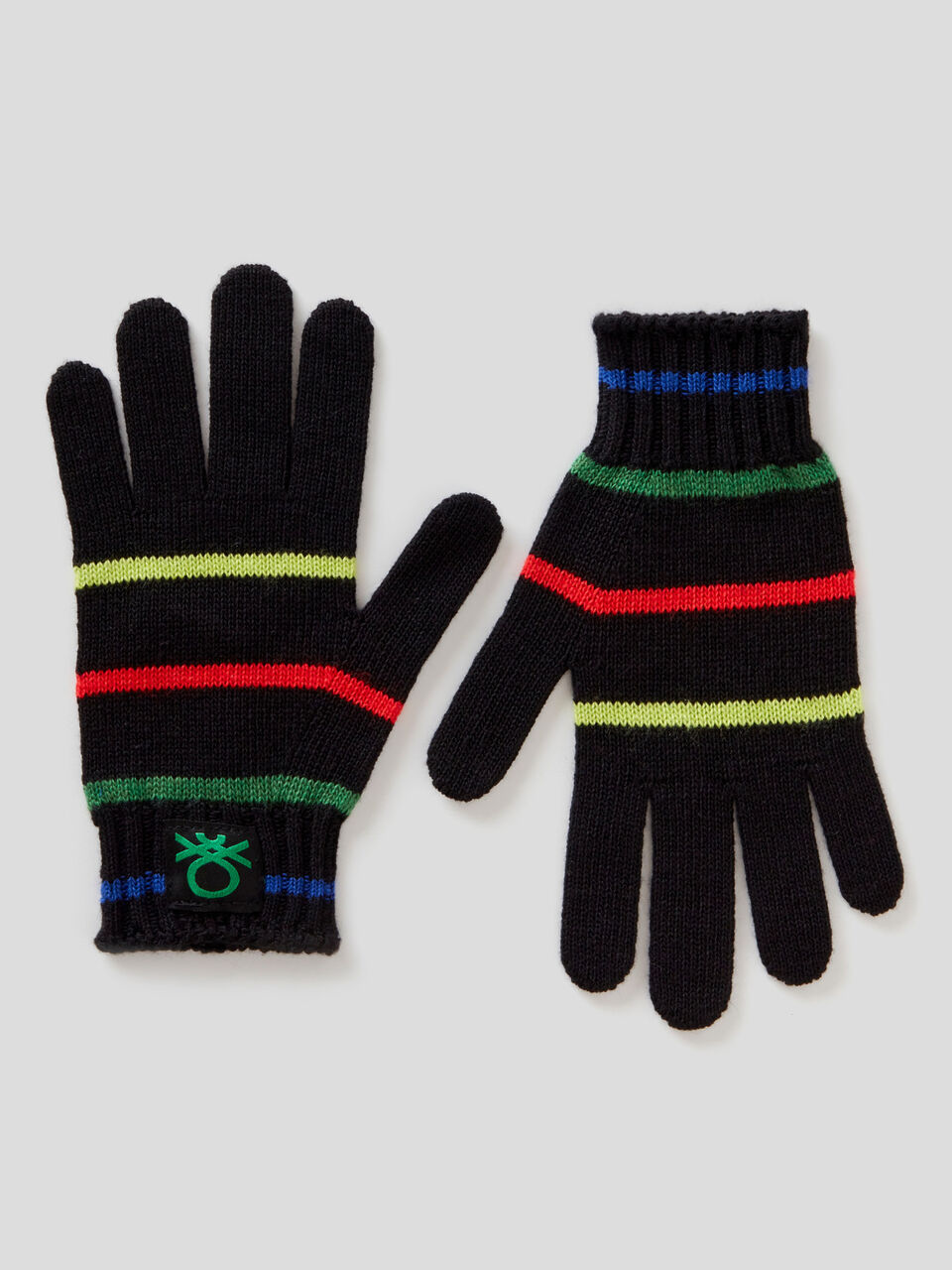 Multicolored striped gloves image number 1
