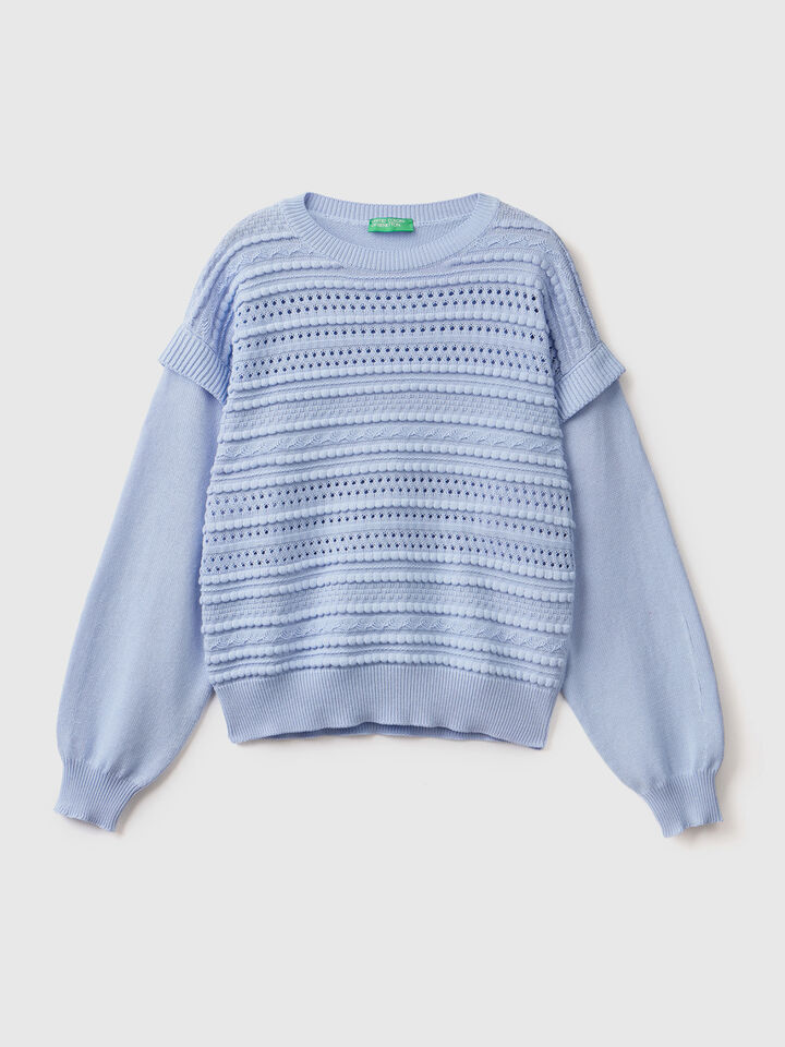 Knit sweater with flaps image number 1