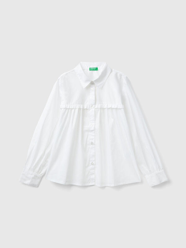 Shirt with rouches on the yoke Junior Girl