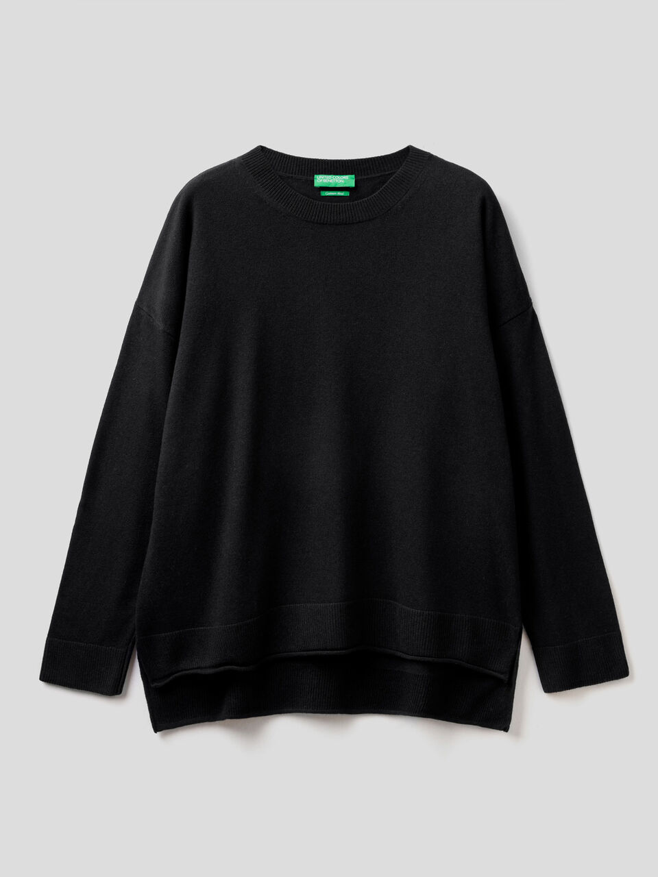 Boxy fit sweater in cashmere blend image number 1