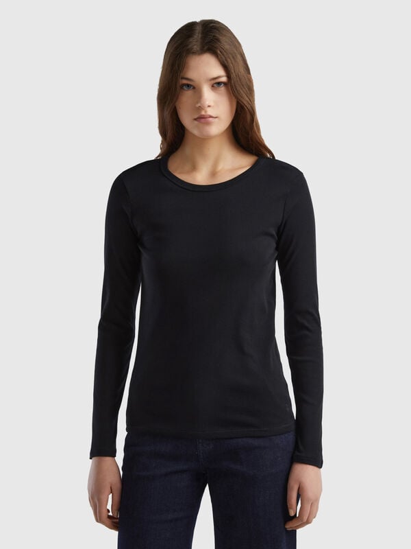 Long sleeve pure cotton t-shirt Women