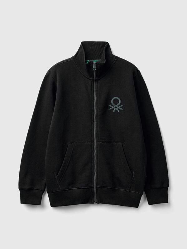 Pure cotton sweatshirt with zipper Junior Boy