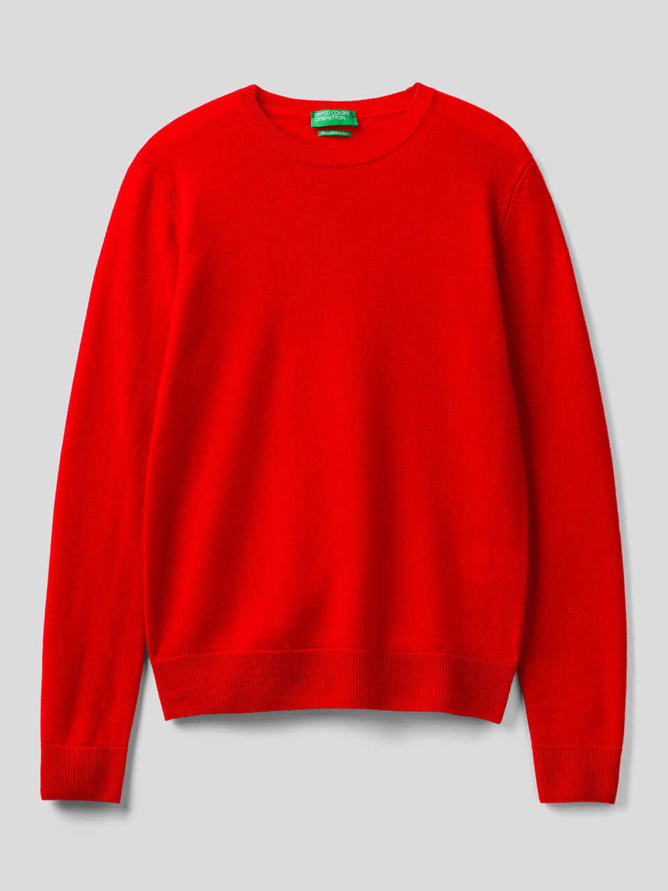 Crew neck sweater in pure virgin wool image number 1