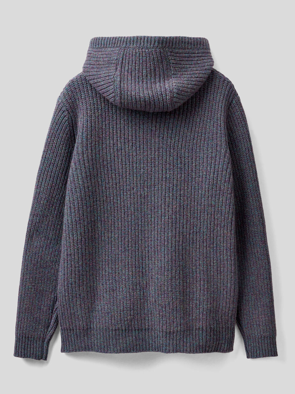 Sweater with hood in Shetland wool image number 2