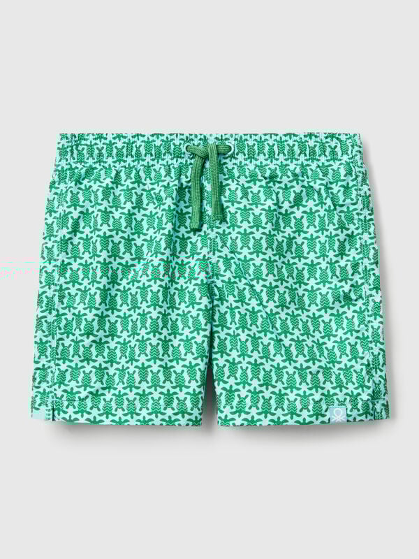 Patterned swim trunks in nylon Junior Boy