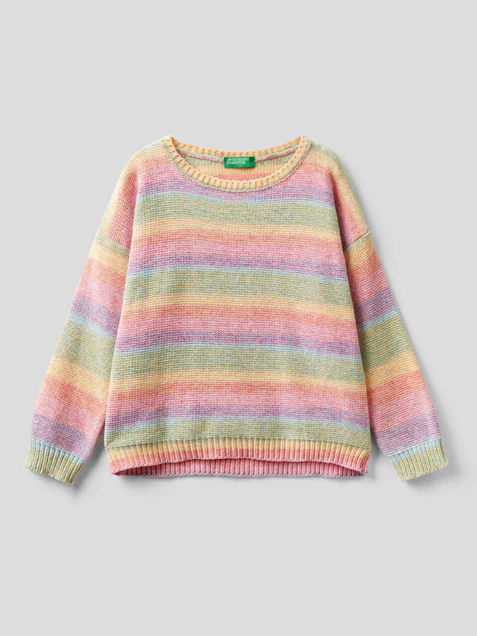 Striped chenille sweater image number 1