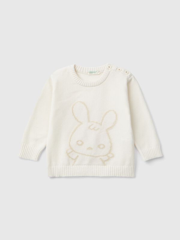 Sweater with bunny inlay New Born (0-18 months)