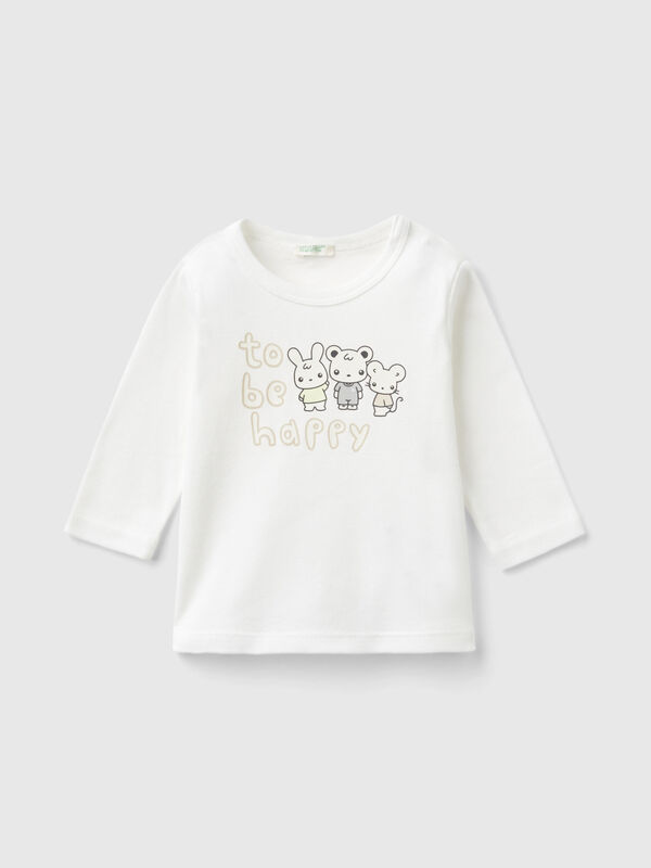 Long sleeve 100% organic cotton t-shirt New Born (0-18 months)