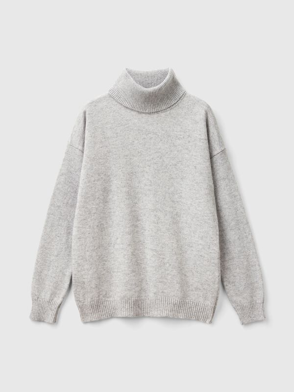 Turtleneck sweater in cashmere and wool blend Junior Boy