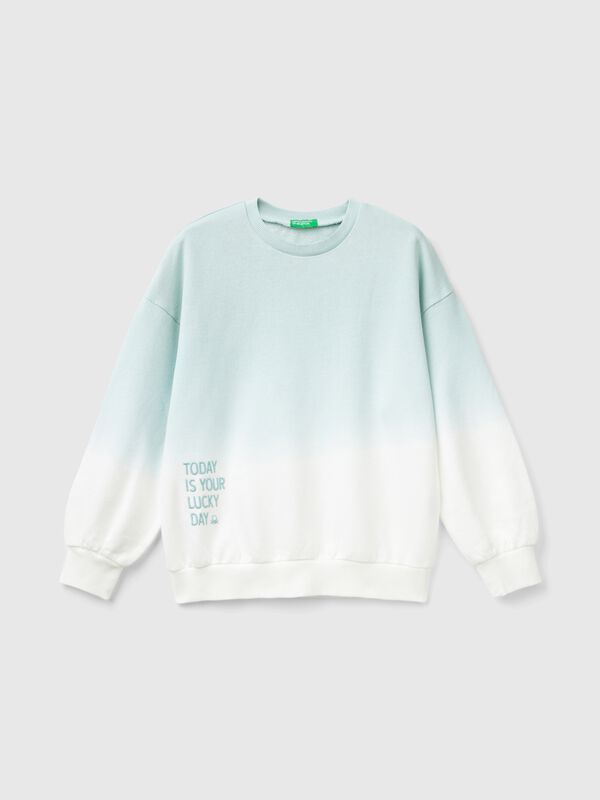 Dip dye sweatshirt with embroidery Junior Girl