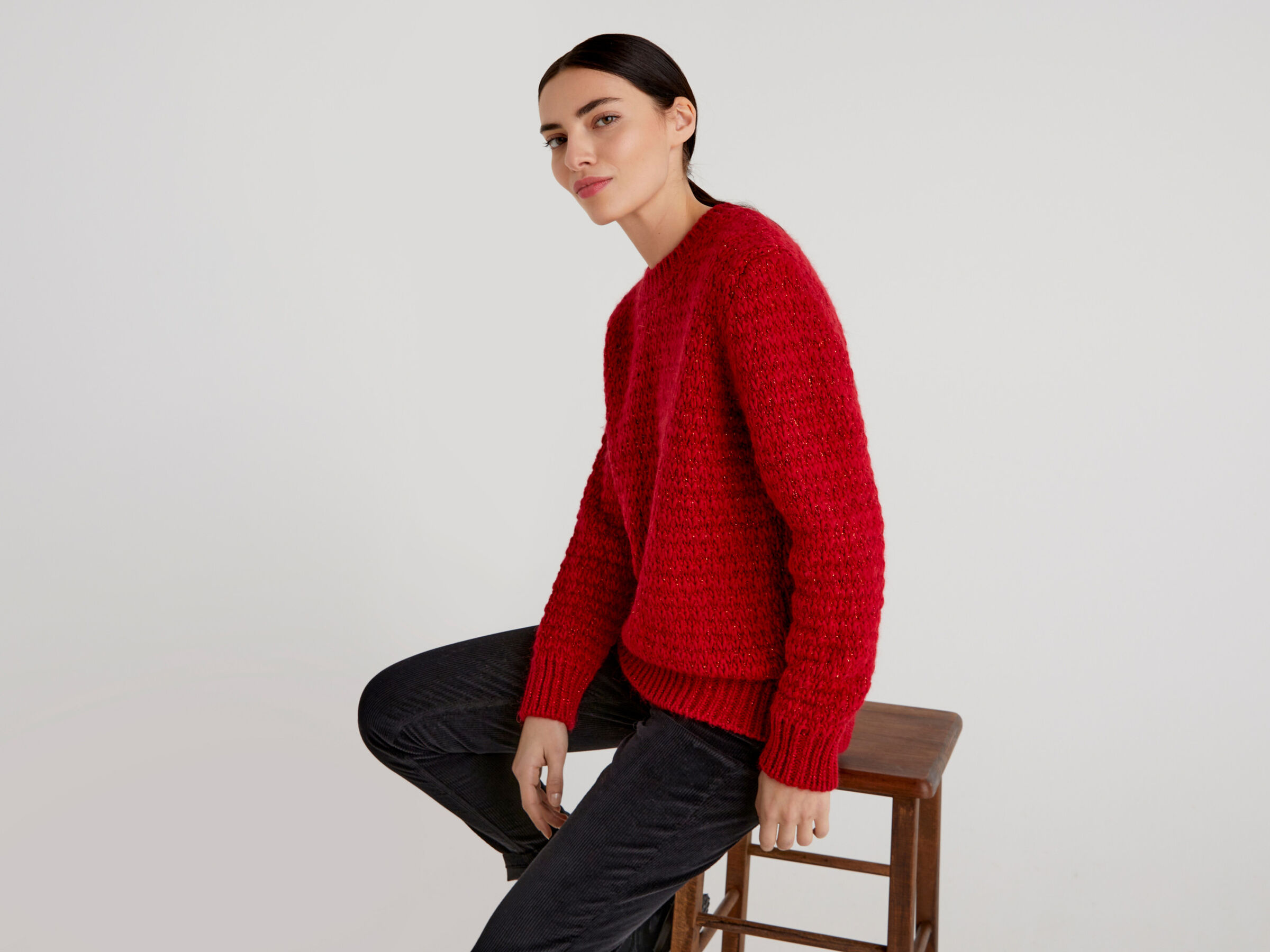 Knit sweater with lurex image number 3