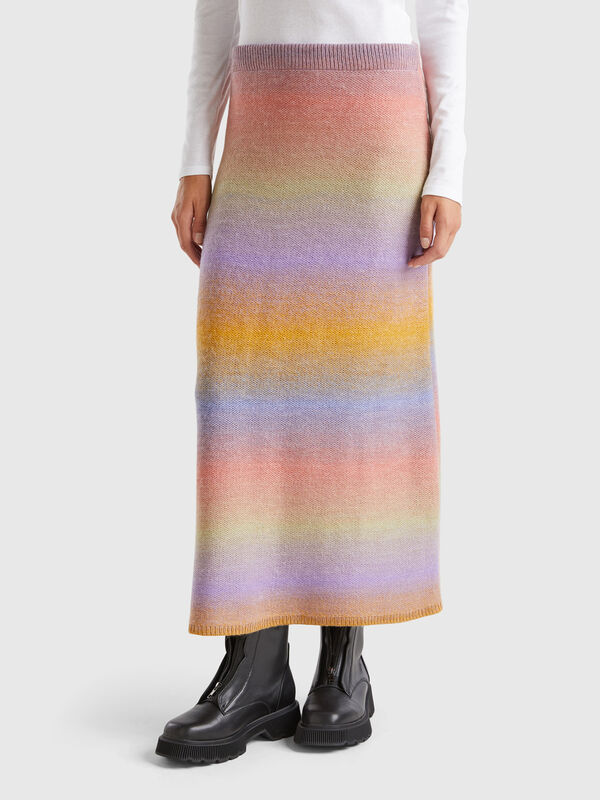 Multicolor knit skirt Women