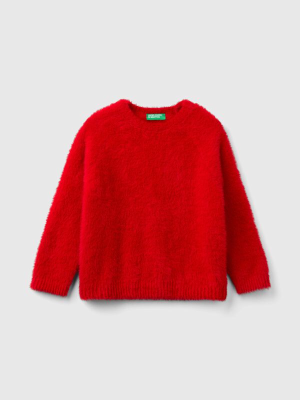 Furry yarn sweater Junior Girl