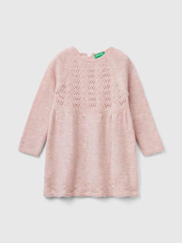 Knit dress with lace Junior Girl