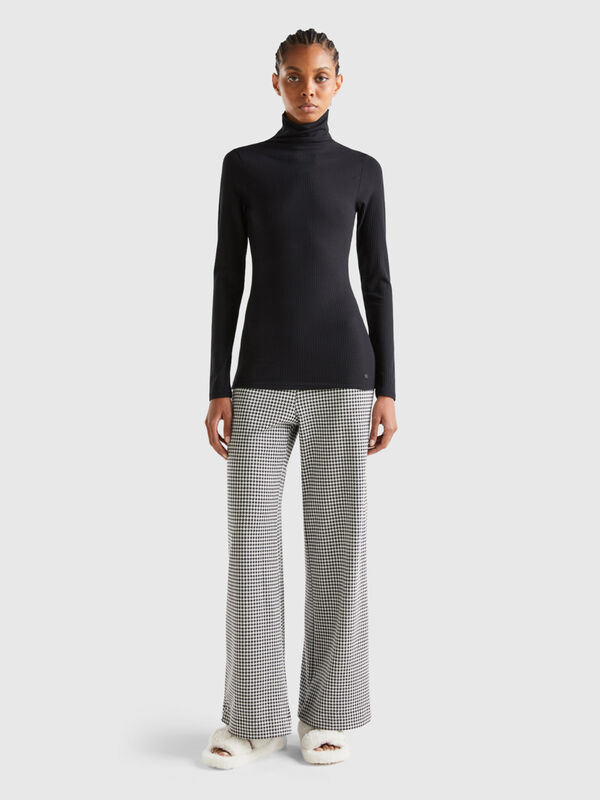 Palazzo houndstooth trousers Women