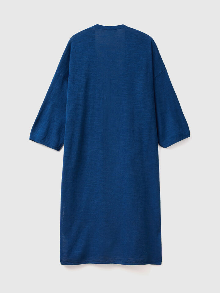 Midi cardigan in linen blend image number 2