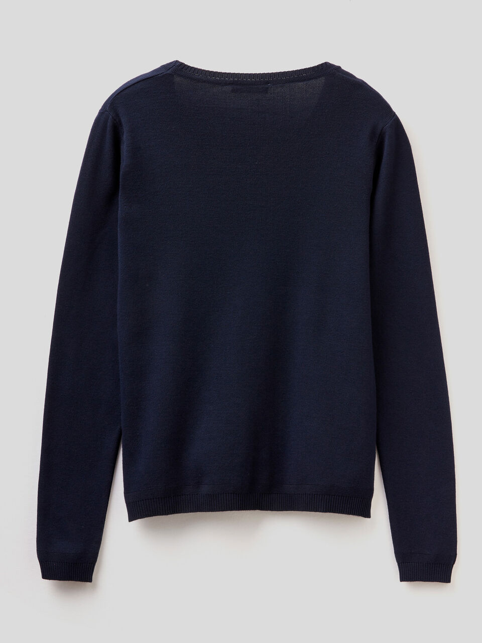 Crew neck sweater in pure cotton image number 2