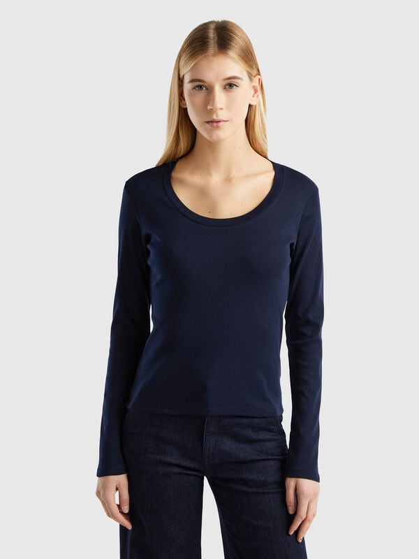 Long sleeve pure cotton t-shirt Women