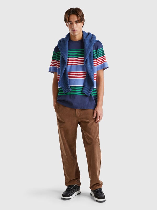 Velvet joggers with drawstring Men
