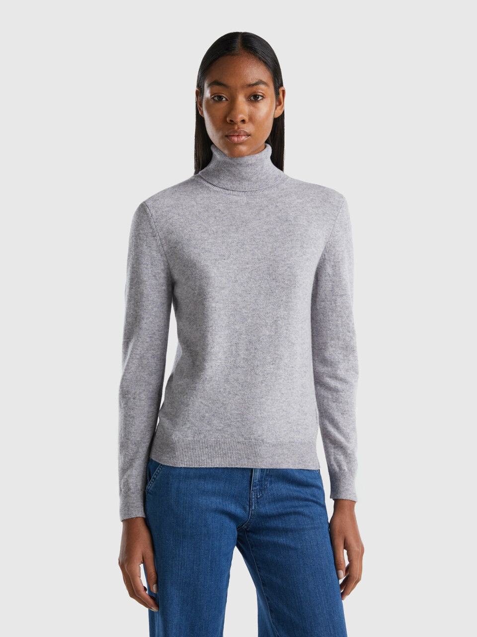 Women's gray hotsell turtleneck sweater