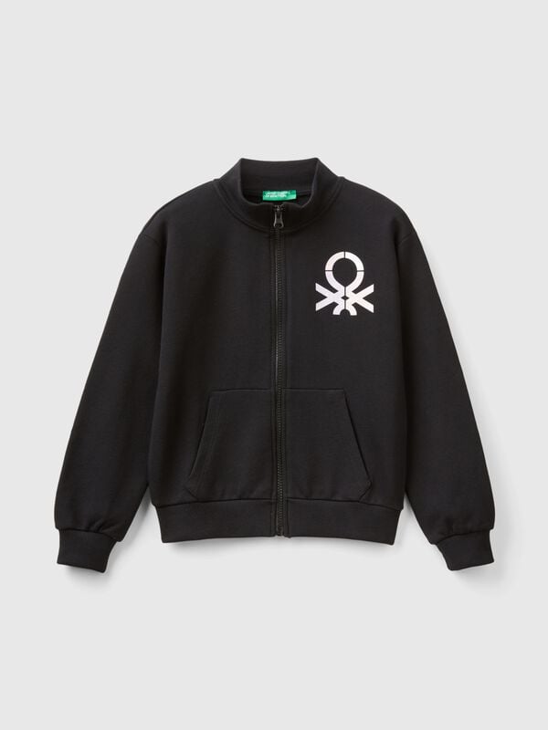 Sweatshirt with zip and collar Junior Girl