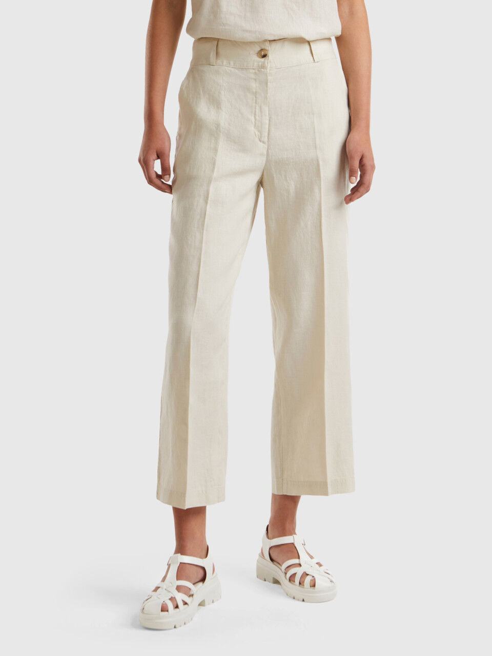 Benetton linen pants store