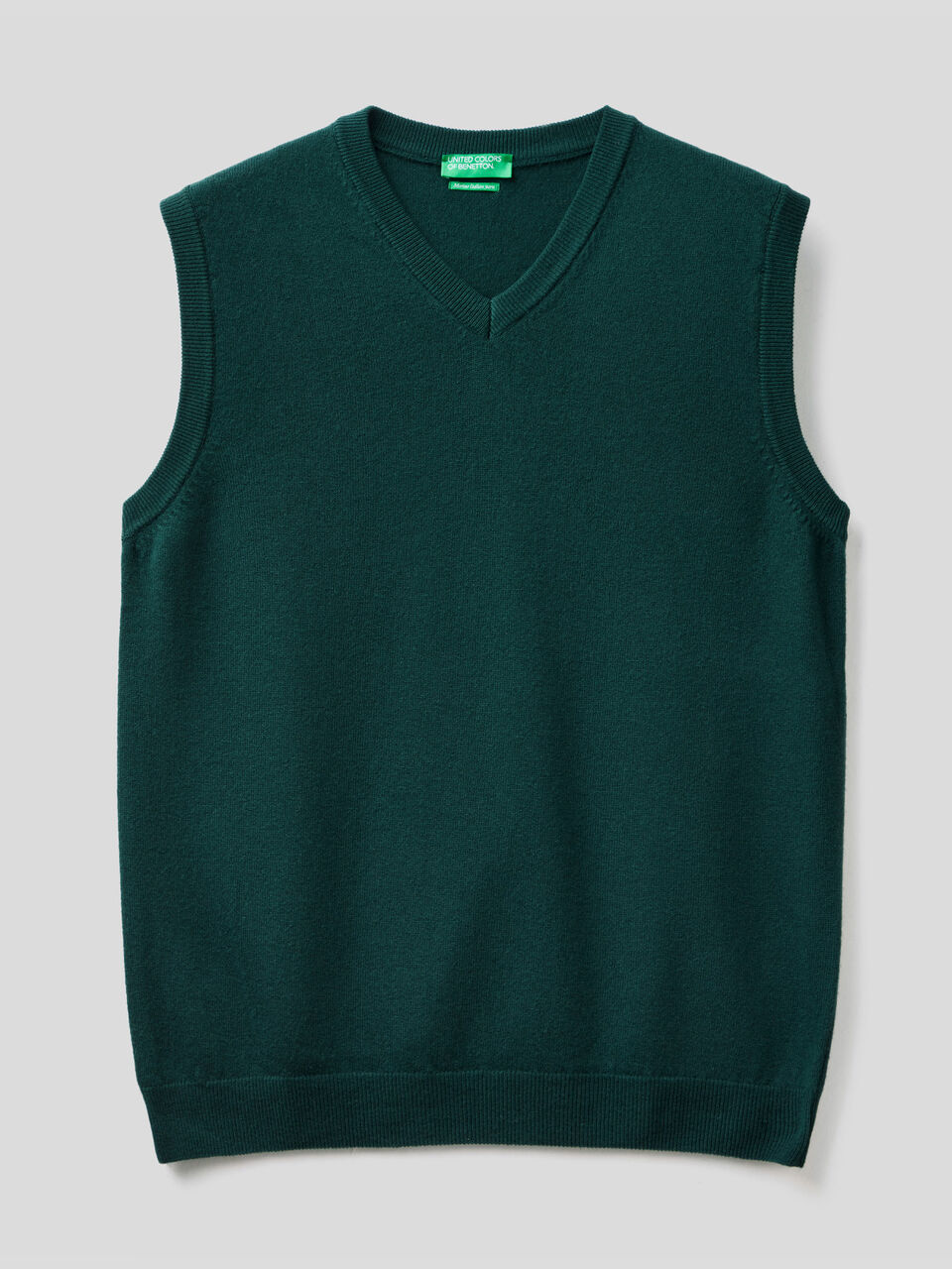 Vest in pure Merino wool customizable image number 1