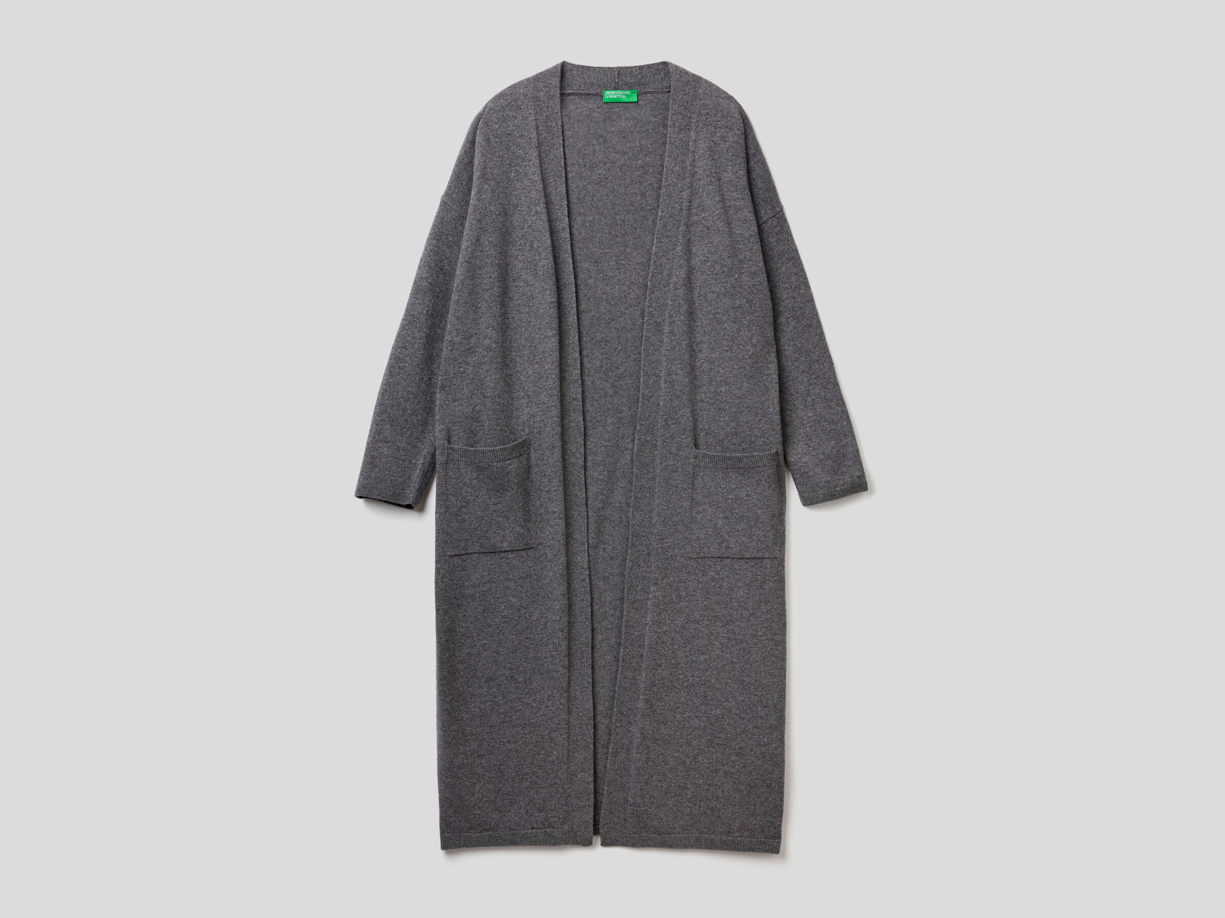 Long cardigan in wool blend image number 4