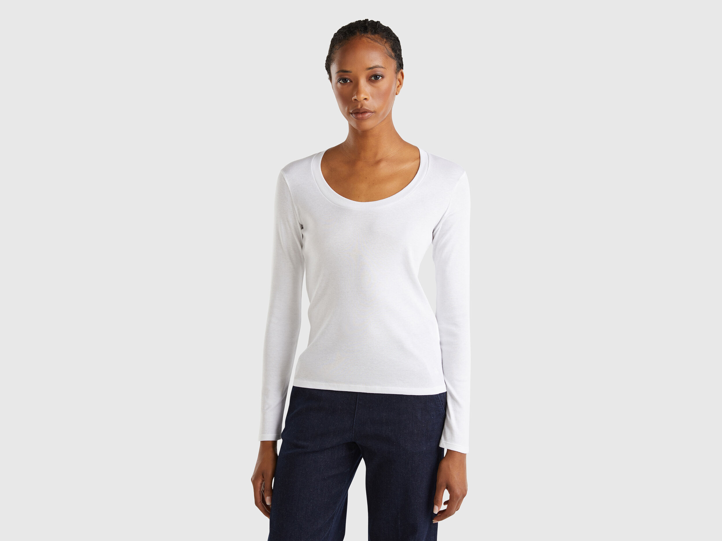 Ladies white cotton t shirts top