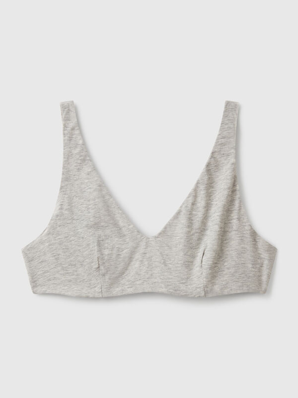 Bra with underwire in stretch cotton Women