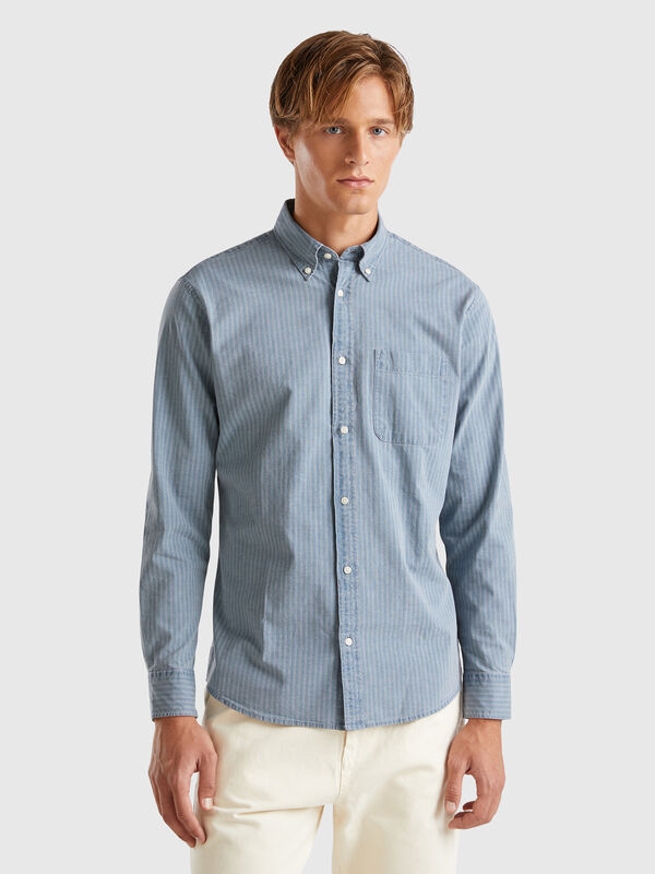 Striped button down shirt Men