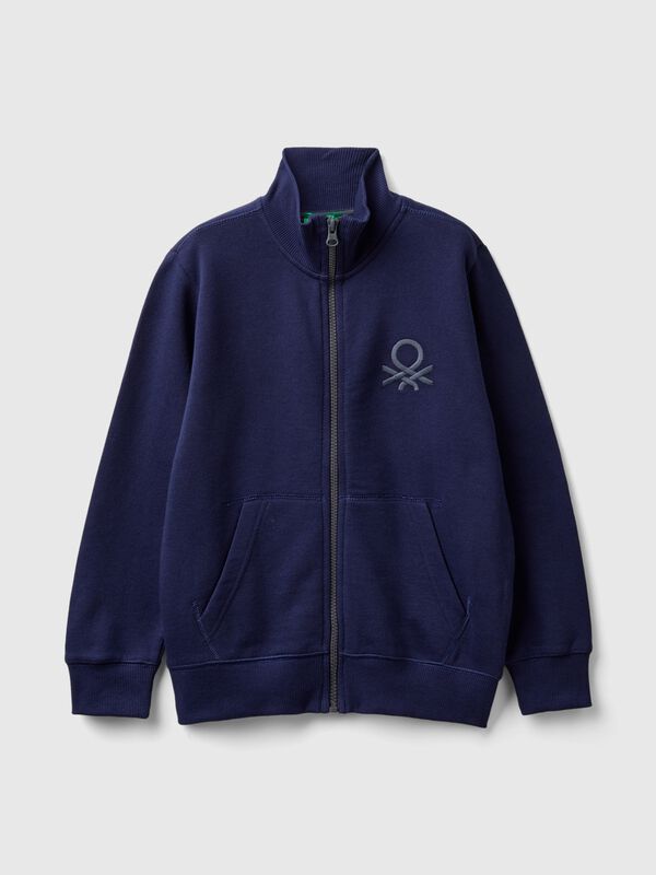 Pure cotton sweatshirt with zipper Junior Boy