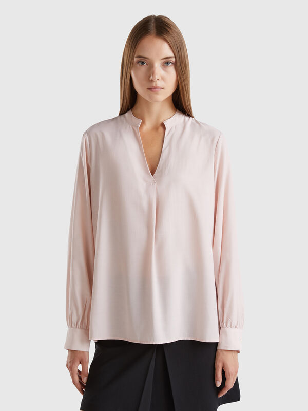 Shirt with Henley neck Women