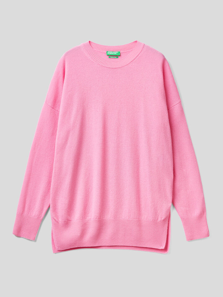 Oversized sweater with slits image number 1