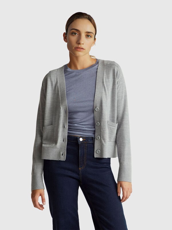 Cardigan in pure Merino wool Women