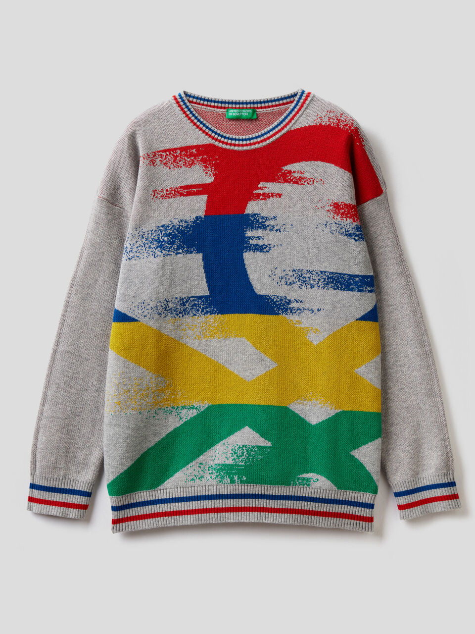 Sweater with logo inlay image number 1