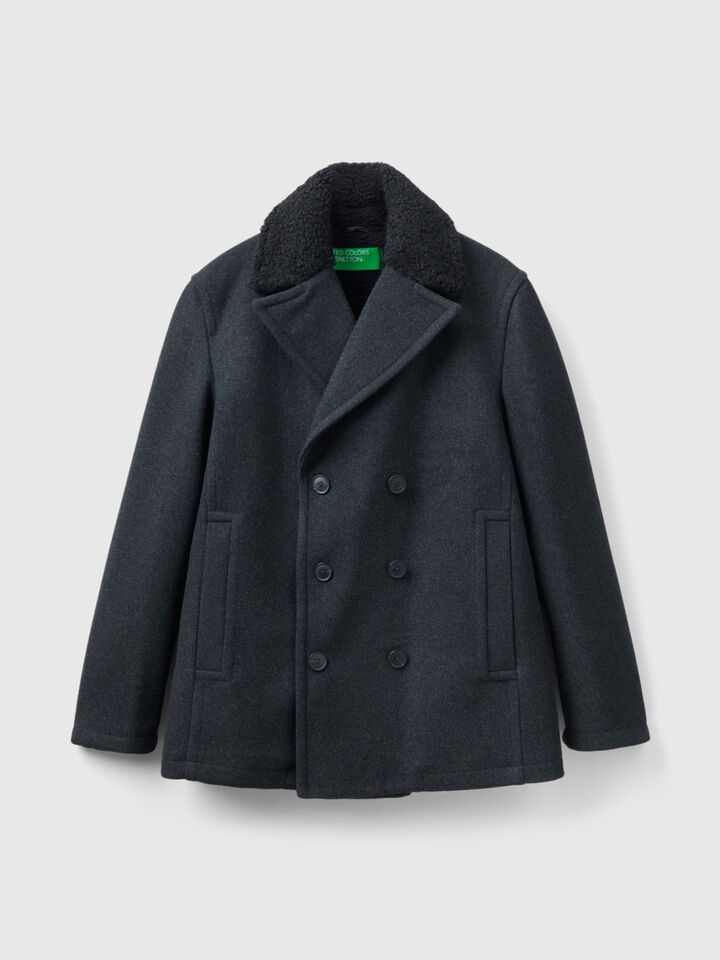 Short double-breasted coat image number 1