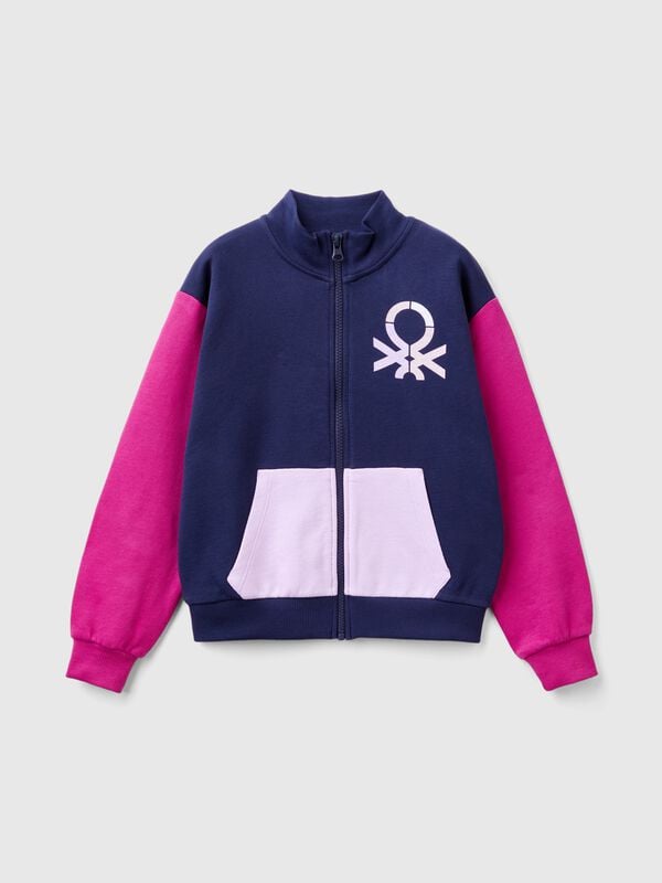 Sweatshirt with zip and collar Junior Girl