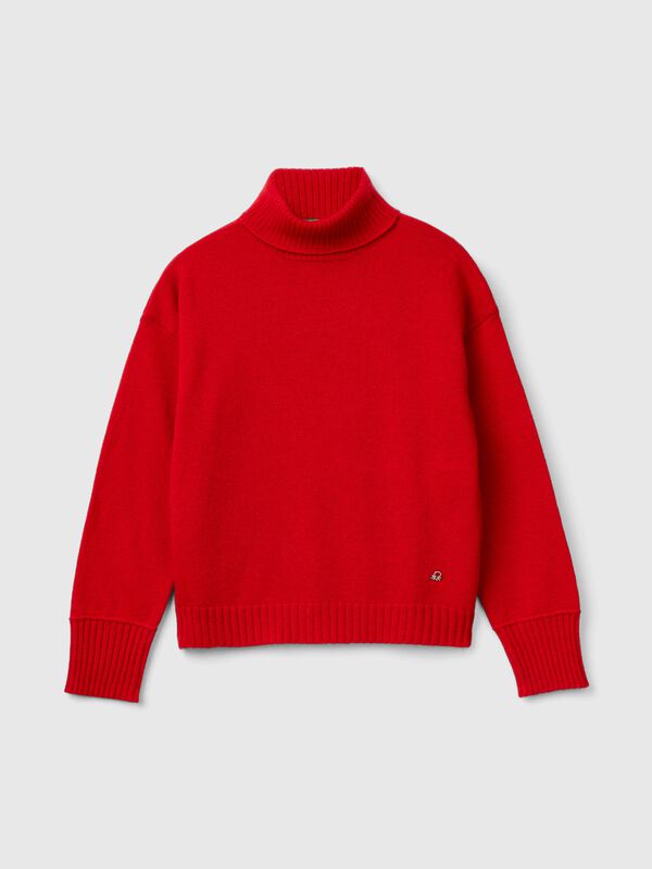 Turtleneck in wool blend Junior Girl