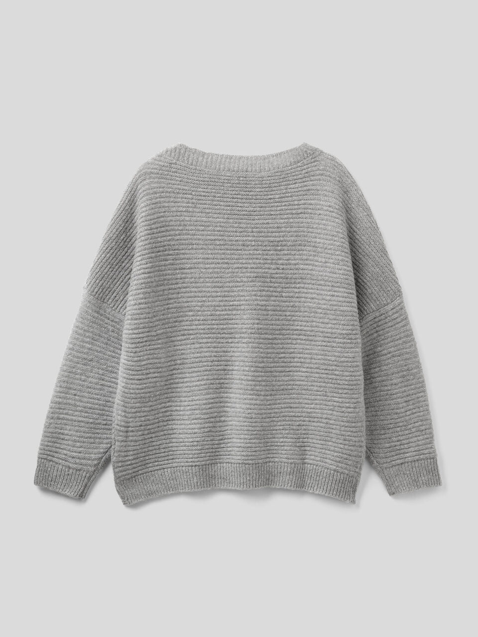Boxy fit sweater in wool blend image number 2