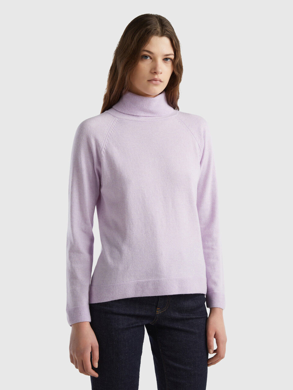 Wool blend turtleneck sweater outlet