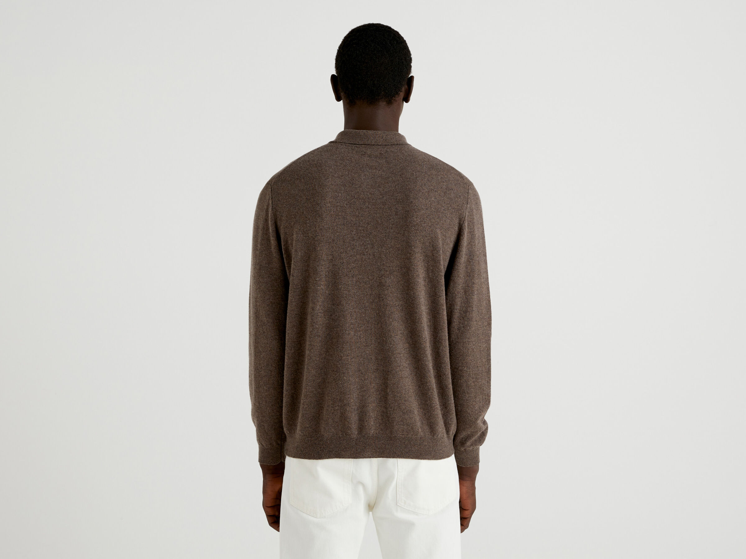 Polo in pure Merino wool image number 2