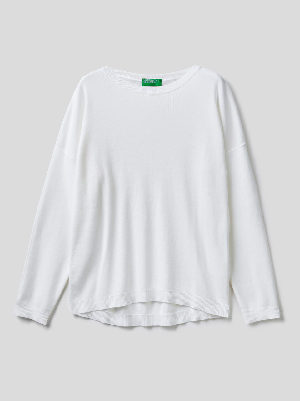 Cotton sweater with round neck image number 1