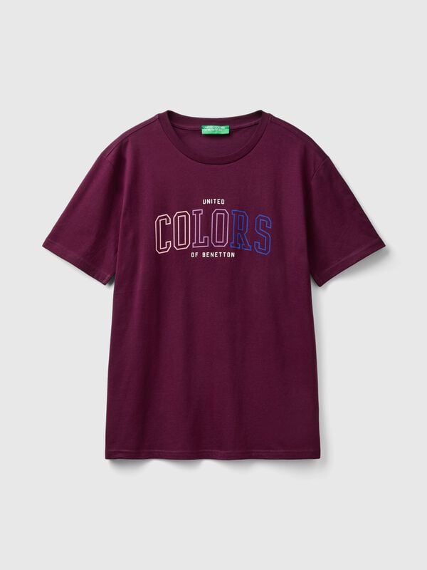 Plum organic cotton t-shirt with multicolor logo Plum organic cotton t-shirt with multicolor logo Men
