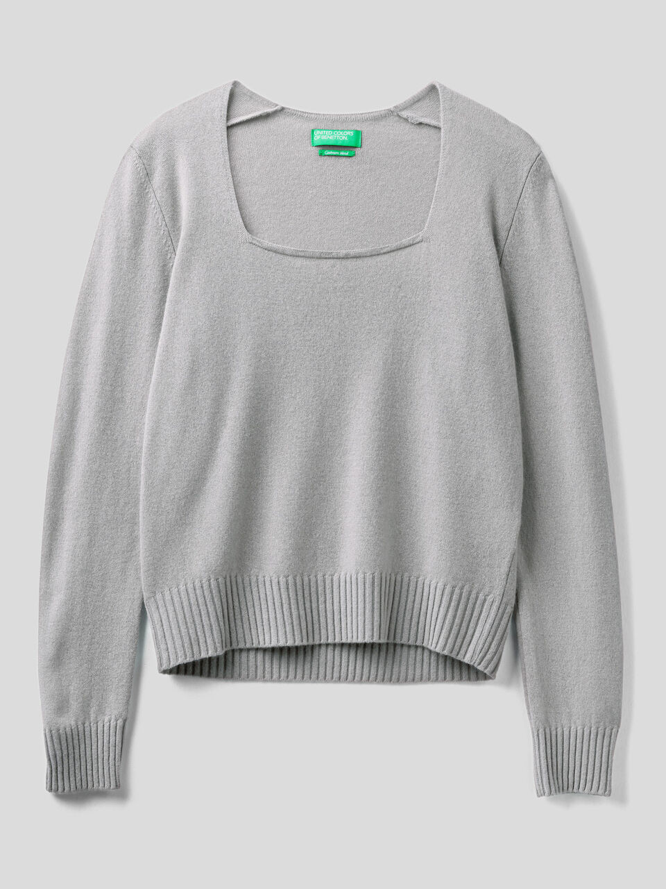 Sweater with square neck image number 1