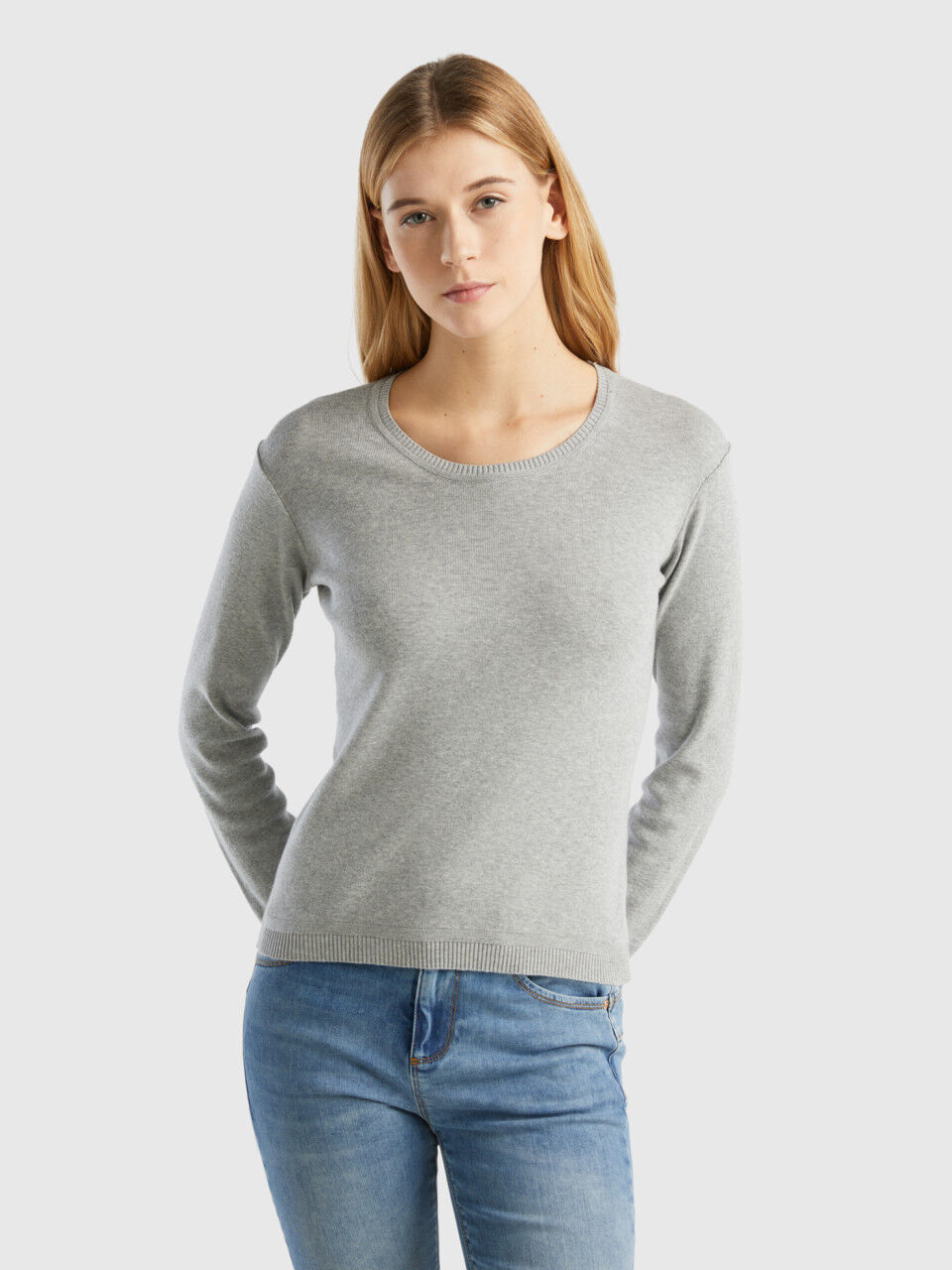 Long crew neck sweaters cheap