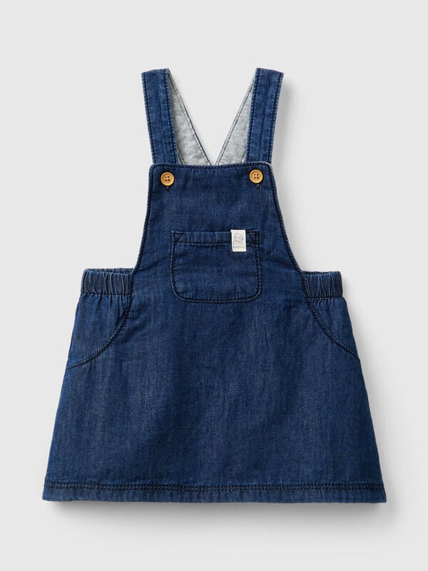 Skirt overalls in chambray New Born (0-18 months)