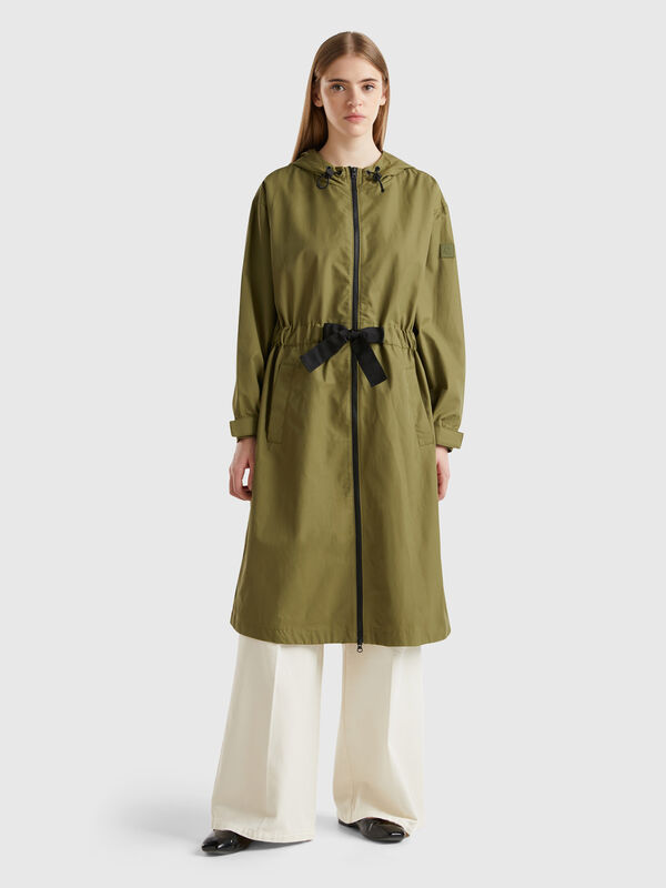 Parka in cotton and nylon "Rain Defender" blend Women