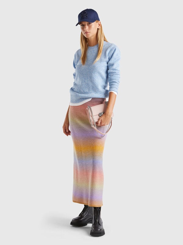 Multicolor knit skirt Women