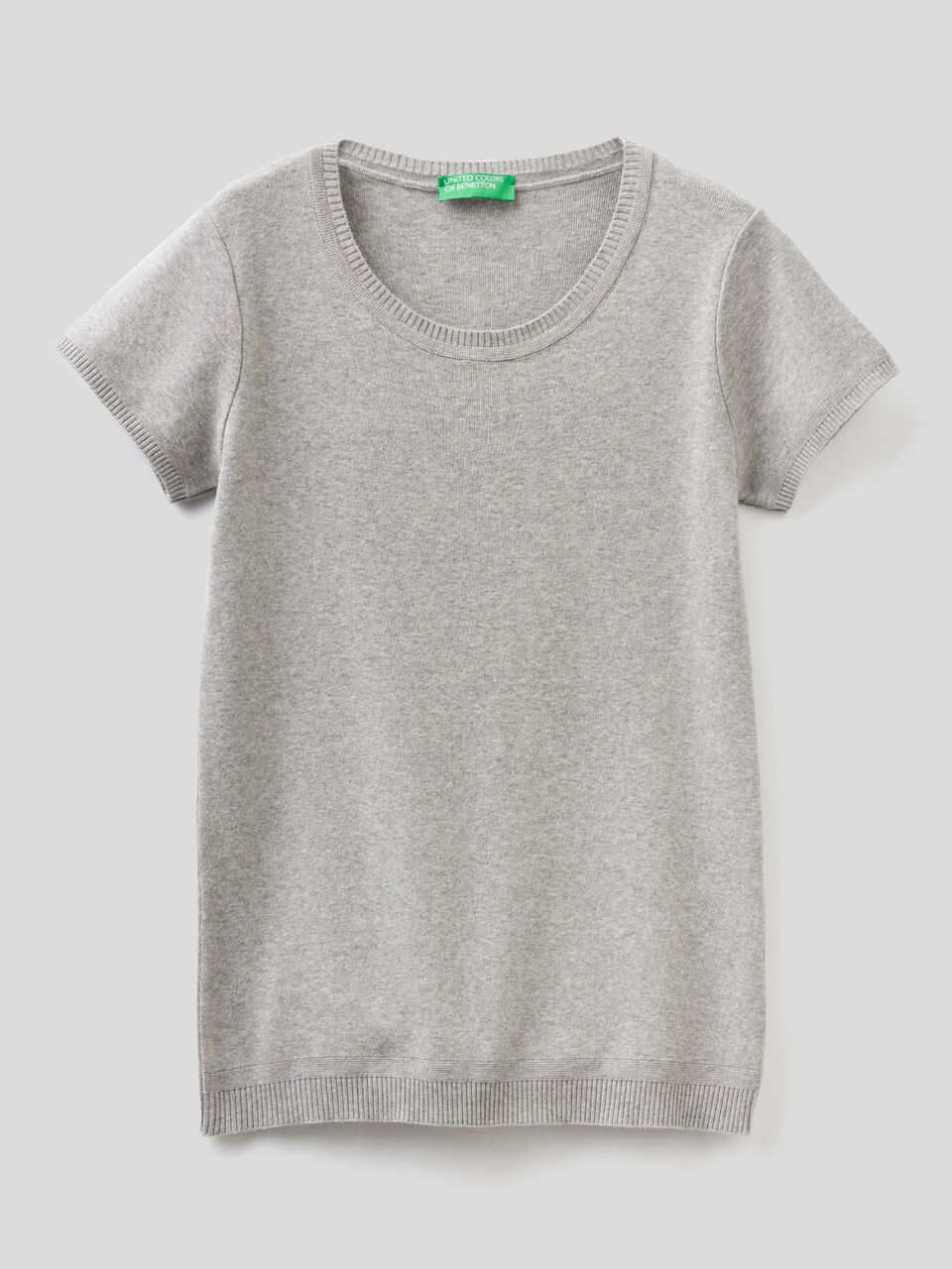 Short sleeve sweater in 100% cotton image number 1